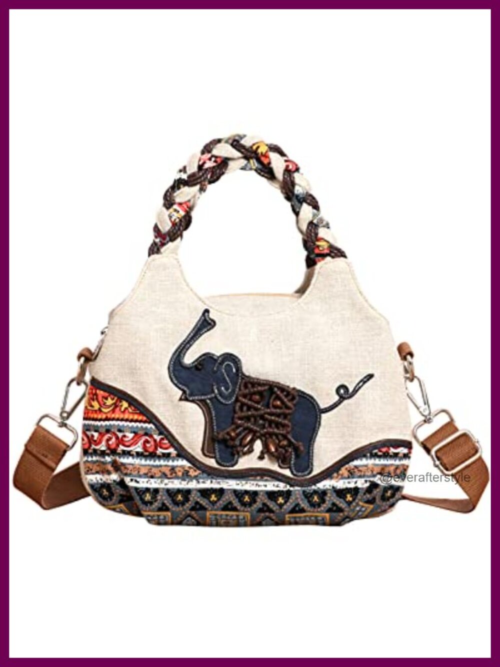 Mini Cotton Linen Shoulder Bag Small Handbag Tote